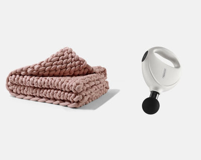 Chunky Knit Blanket + Move Mini Massager