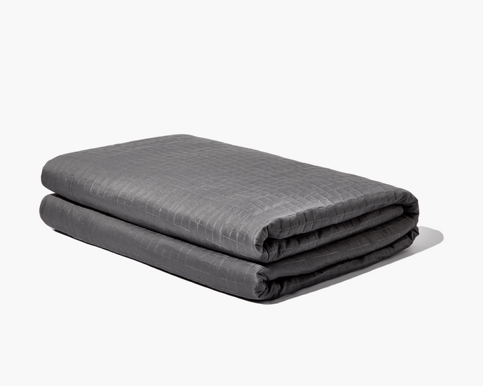 gravity grey folded cooling weighted blanket