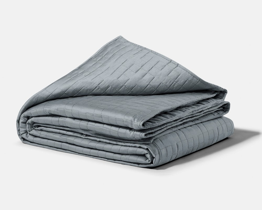 Folded Classic Grey Gravity Weighted Cooling Blanket - #color_classic-grey