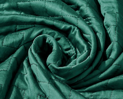 A twisted Forest Green Gravity Weighted Cooling Blanket - #color_forest-green