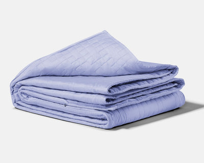 Folded Periwinkle Gravity Weighted Cooling Blanket - #color_periwinkle