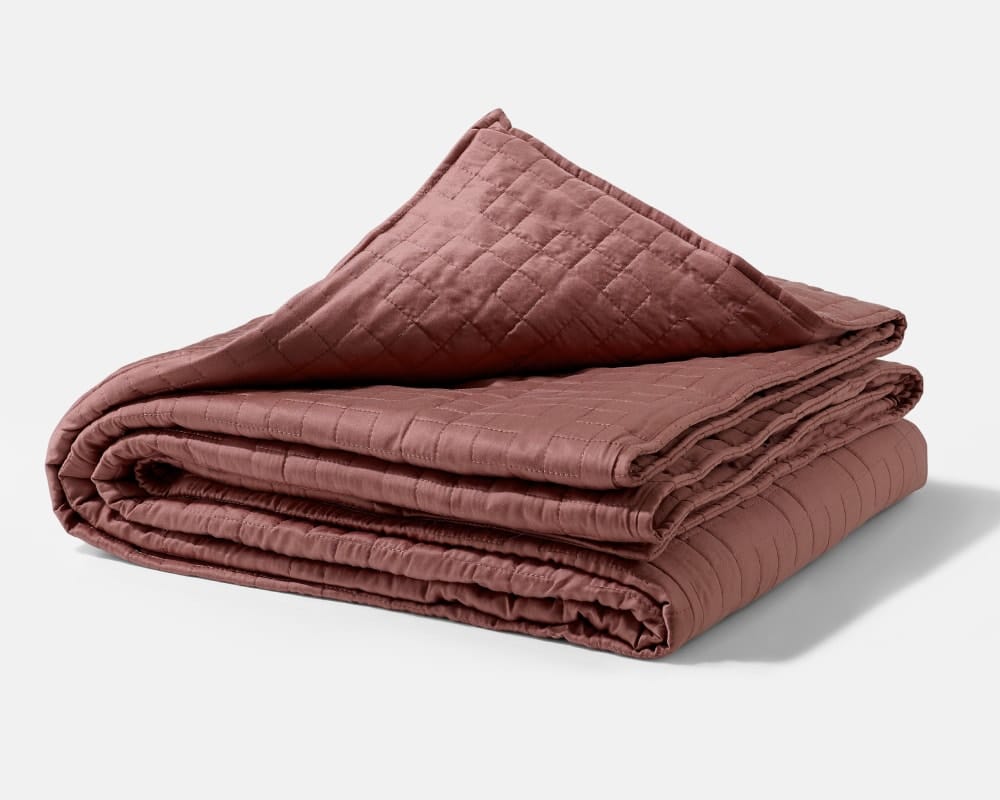 Folded Periwinkle Gravity Weighted Cooling Blanket - #color_cocoa