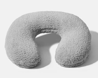 Light Grey Gravity Weighted Neck Pillow on a white background - #color_light-grey