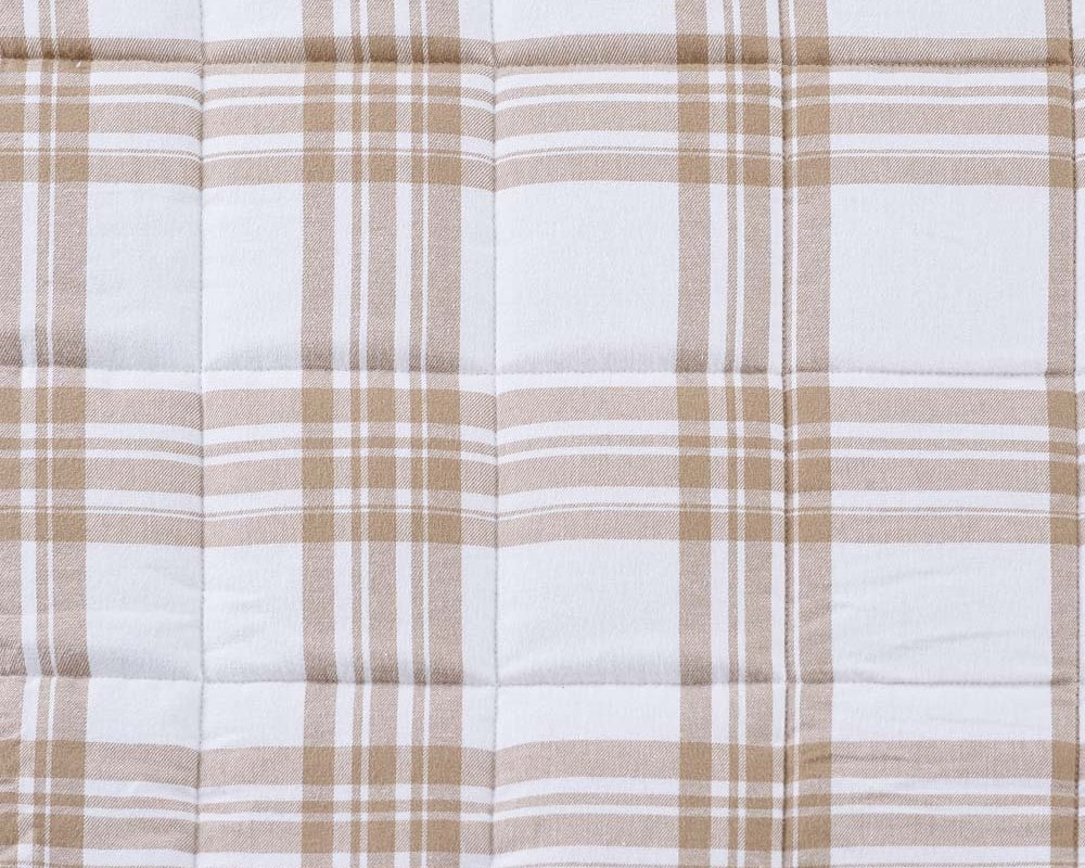 Closeup of taupe flannel fabric #color_taupe-plaid