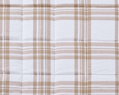 Closeup of taupe flannel fabric #color_taupe-plaid
